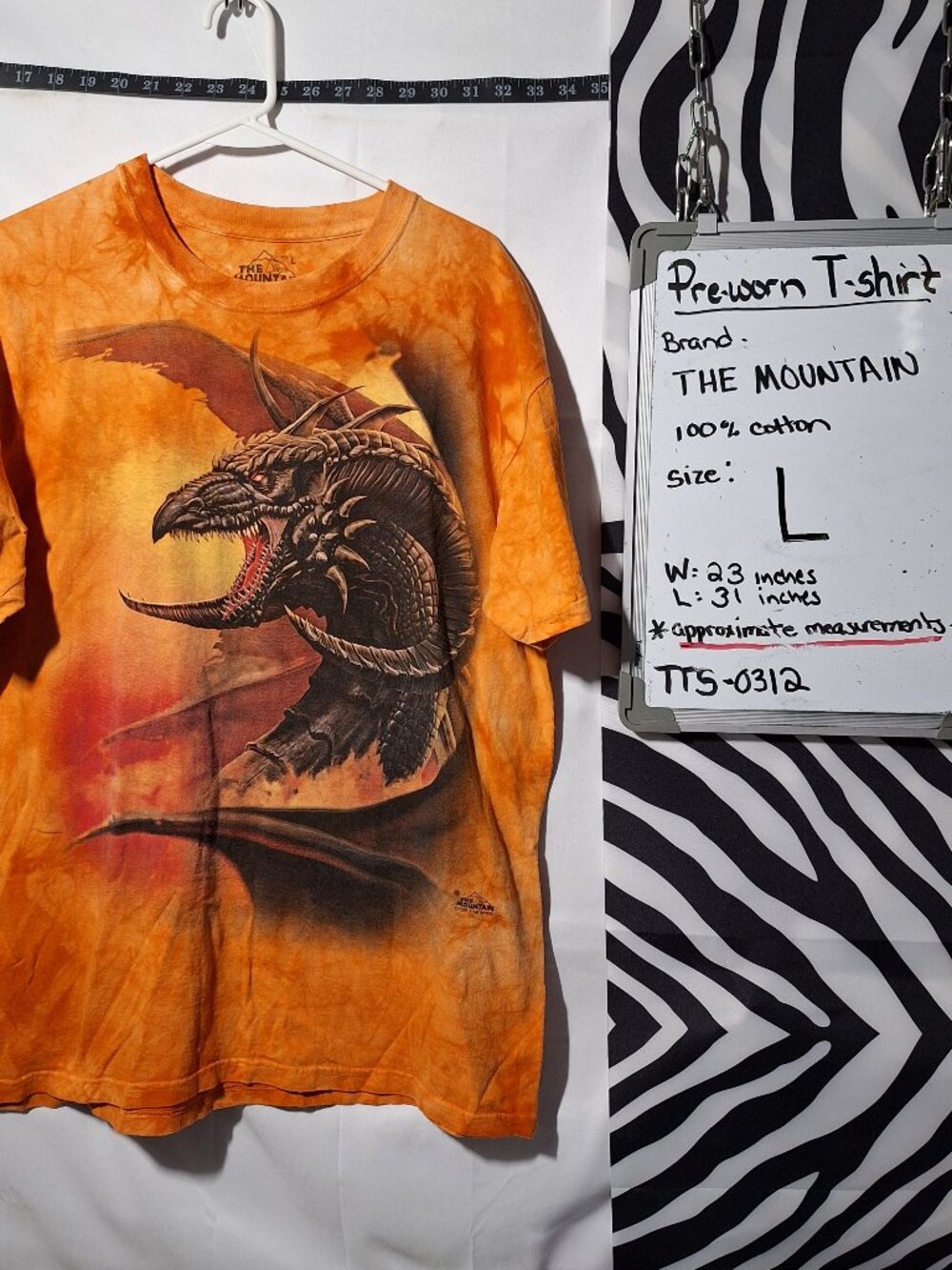 The Mountain Dragon T-Shirt, Orange, L